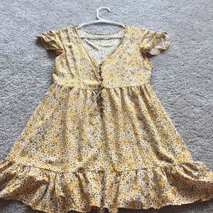Yellow floral dress